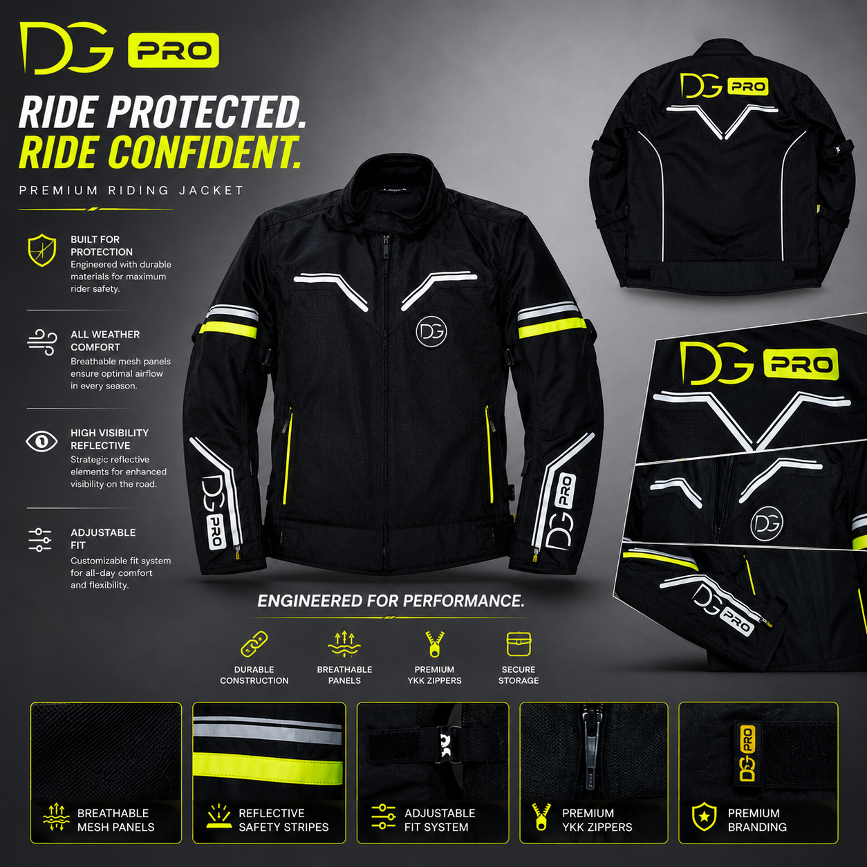 DG PRO Premium Riding Jacket – Ride Protected. Ride Confident.