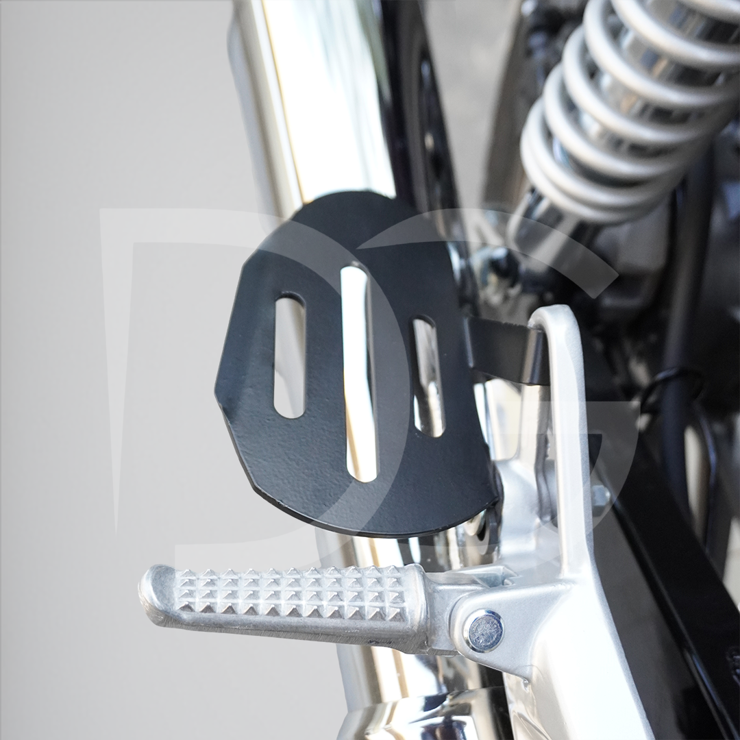 Honda Hness 350 right foot step black powder coated DG Pro